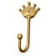 Handcrafted Gold Metal Crown Wall Hook Decorative Storage